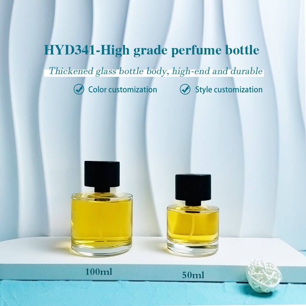 Wholesale Custom Direct Supply 50Ml 100Ml Empty Cylindrical Transparent Glass Perfume Spray Bottle With Cap Box Packaging