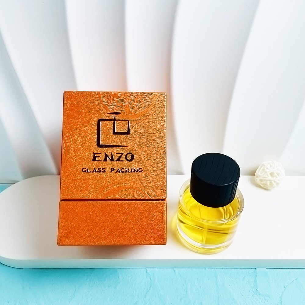 Wholesale Custom Direct Supply 50Ml 100Ml Empty Cylindrical Transparent Glass Perfume Spray Bottle With Cap Box Packaging