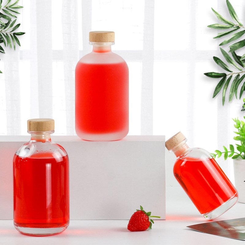 50ml100ml200ml250ml500ml700ml Clear spirit Wine liquor Bottle Cold Brew Juice vodka whisky 750ml Glass Bottle With Aluminium Cap