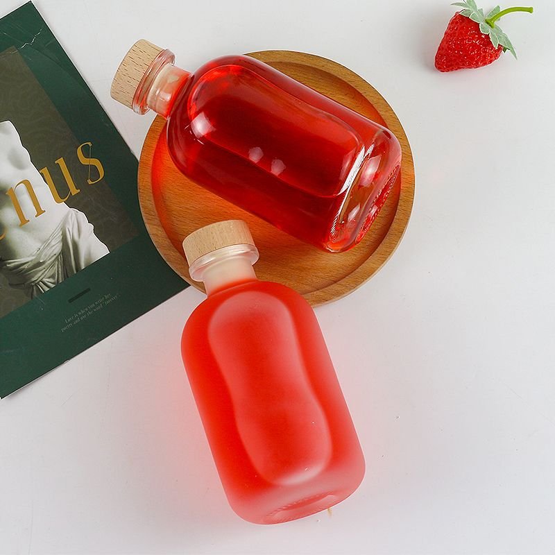 50ml100ml200ml250ml500ml700ml Clear spirit Wine liquor Bottle Cold Brew Juice vodka whisky 750ml Glass Bottle With Aluminium Cap