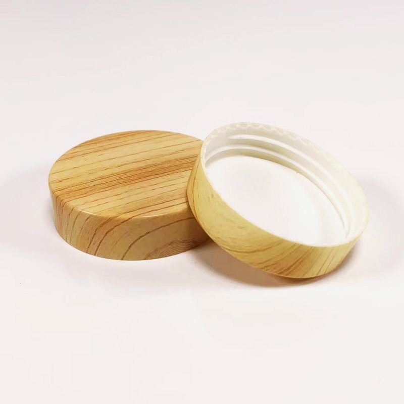 Wholesale black bamboo and wood cover glass bottle skin care cream cosmetics packaging can luxury empty face cream bottle 60g