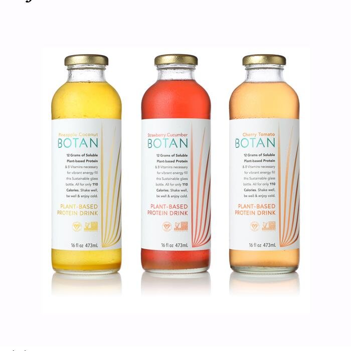 300ml wholesale 16oz fruit juice drink beverage packaging glass bottle with metal lid