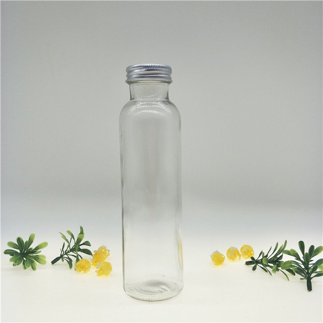 300ml wholesale 16oz fruit juice drink beverage packaging glass bottle with metal lid