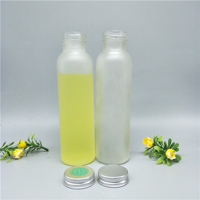 300ml wholesale 16oz fruit juice drink beverage packaging glass bottle with metal lid