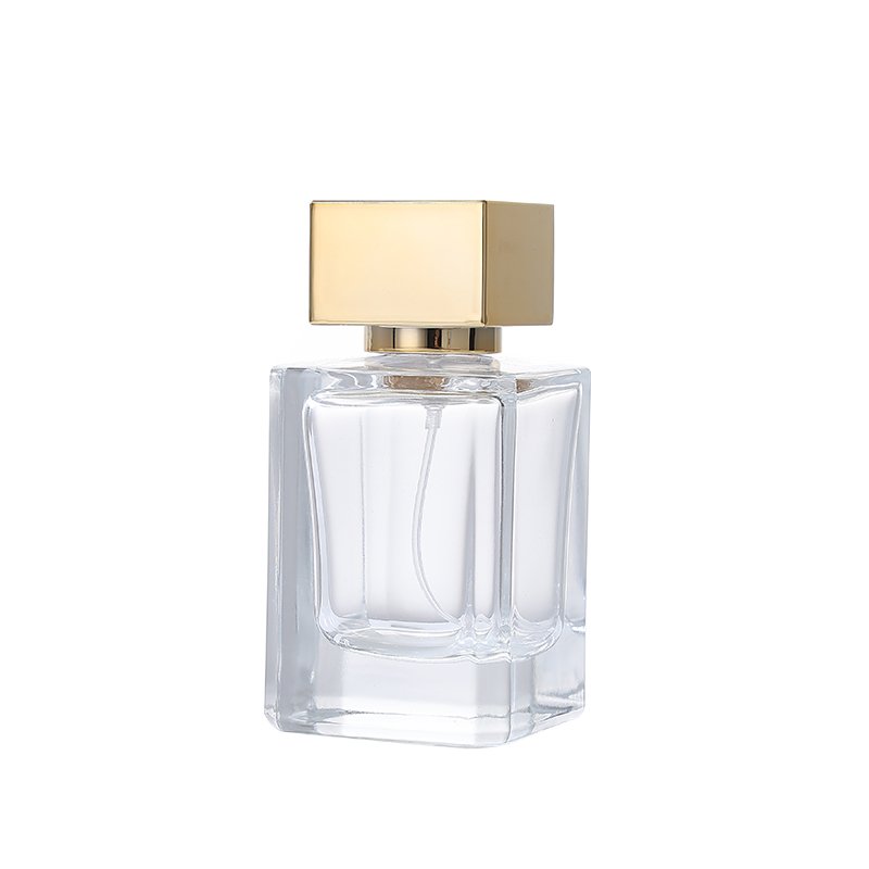 30ml 50ml 60ml 100ml Clear Frosted Flat Square Empty Glass Bottle New Design Perfumes Bottle With Packaging - Buy Perfume Bottle