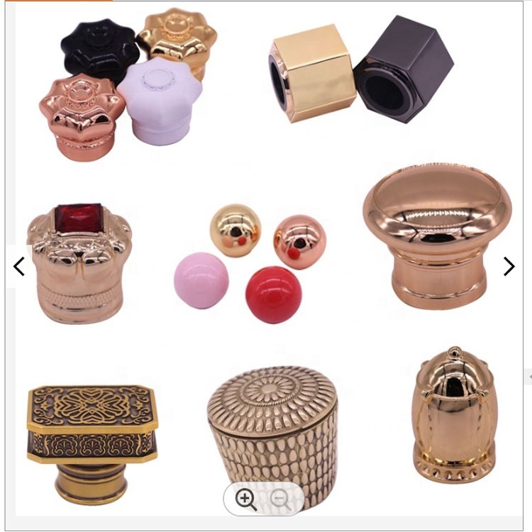 The classic round perfume bottle cap is available in many colors. It is made of zinc alloy For FEA 15mm Glass bottle