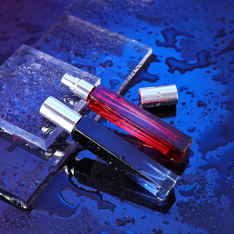 20ml 15ml 10ml 5ml gradient perfume refill bottle portable mini refillable empty long thin glass perfume spray bottle