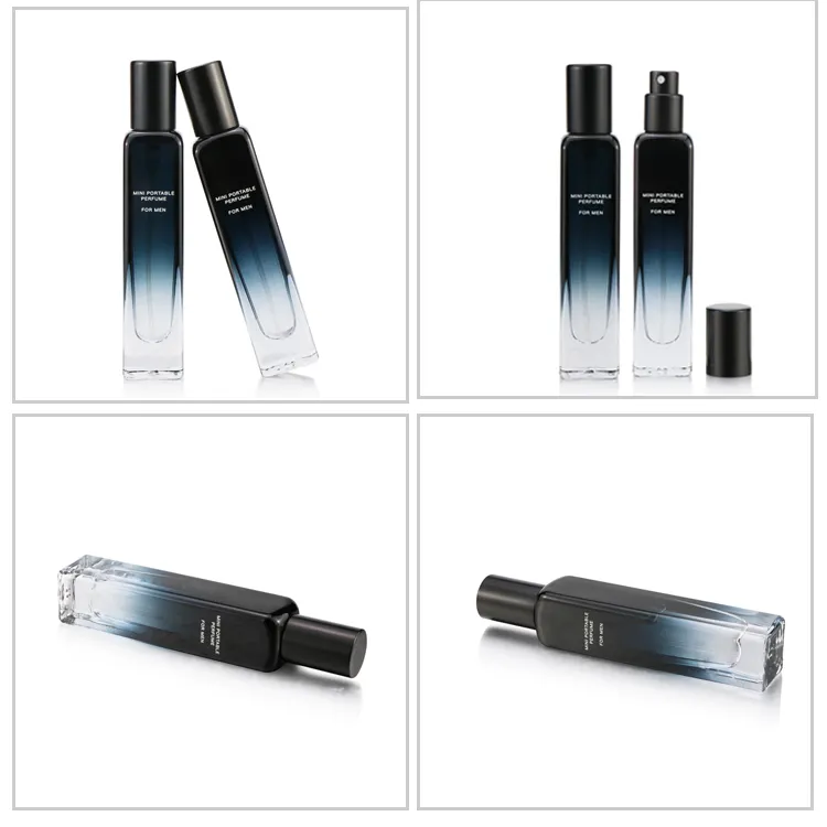 20ml 15ml 10ml 5ml gradient perfume refill bottle portable mini refillable empty long thin glass perfume spray bottle