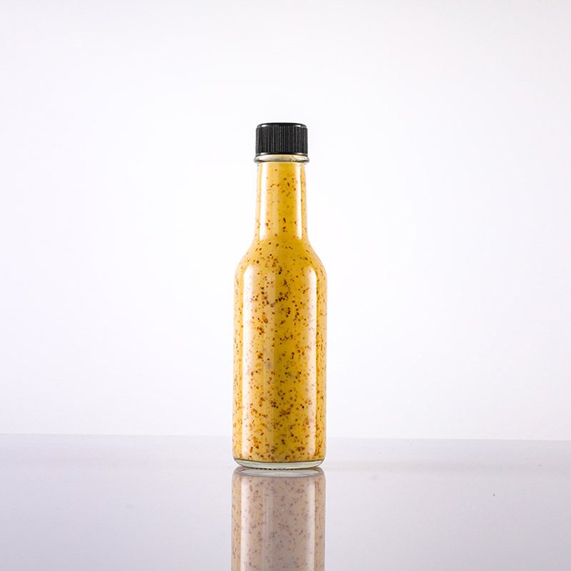 In Bulk Plastic Lid 270ml 300ml 330ml Seasoning Cruet Bearnaise Mushroom Tamari Sauce Ketchup Glass Woozy Bottles for Kitchen