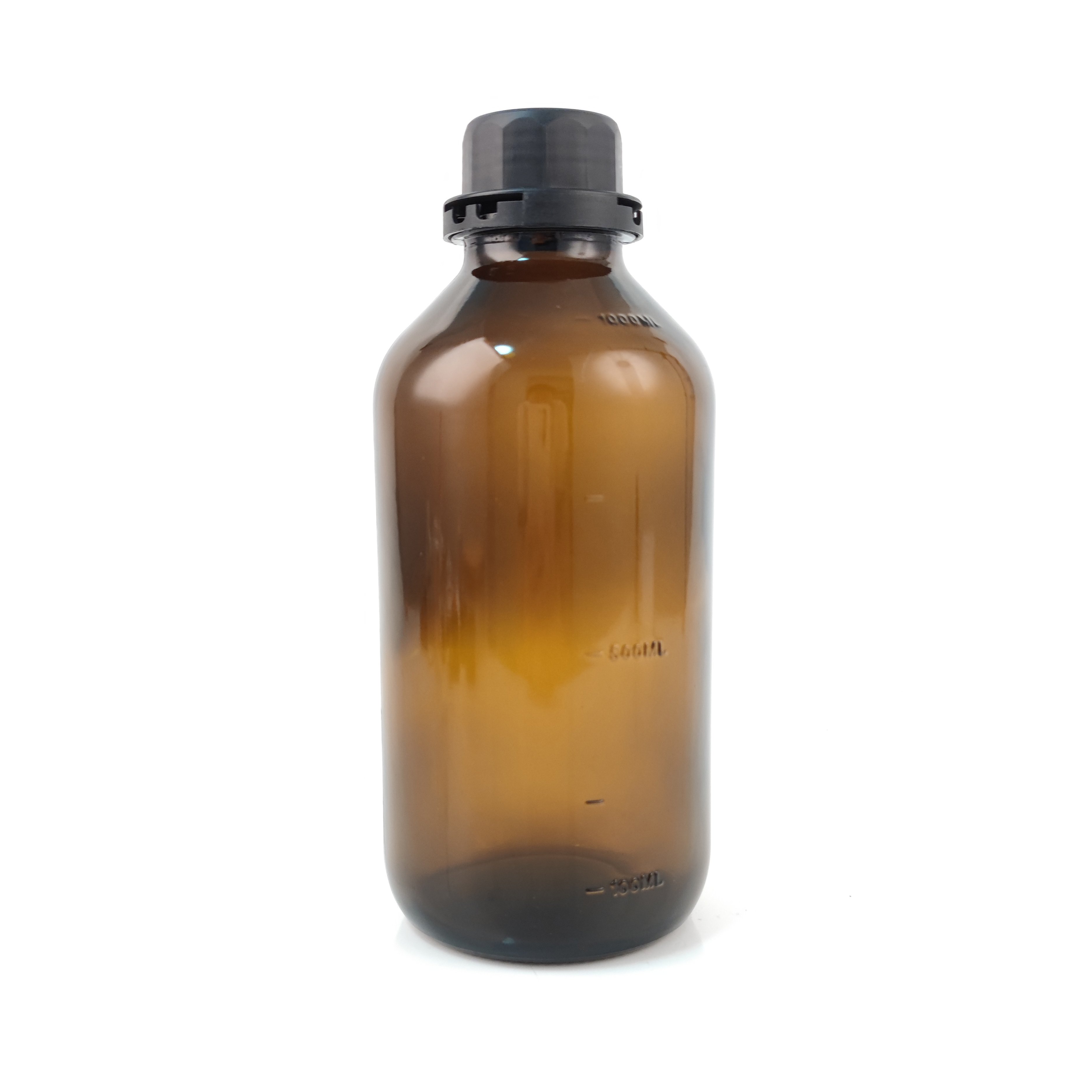 Wholesale 630ml 1000ml 1 liter 2.5 liter screw top amber chemical glass reagent bottle for laboratory with plastic cap