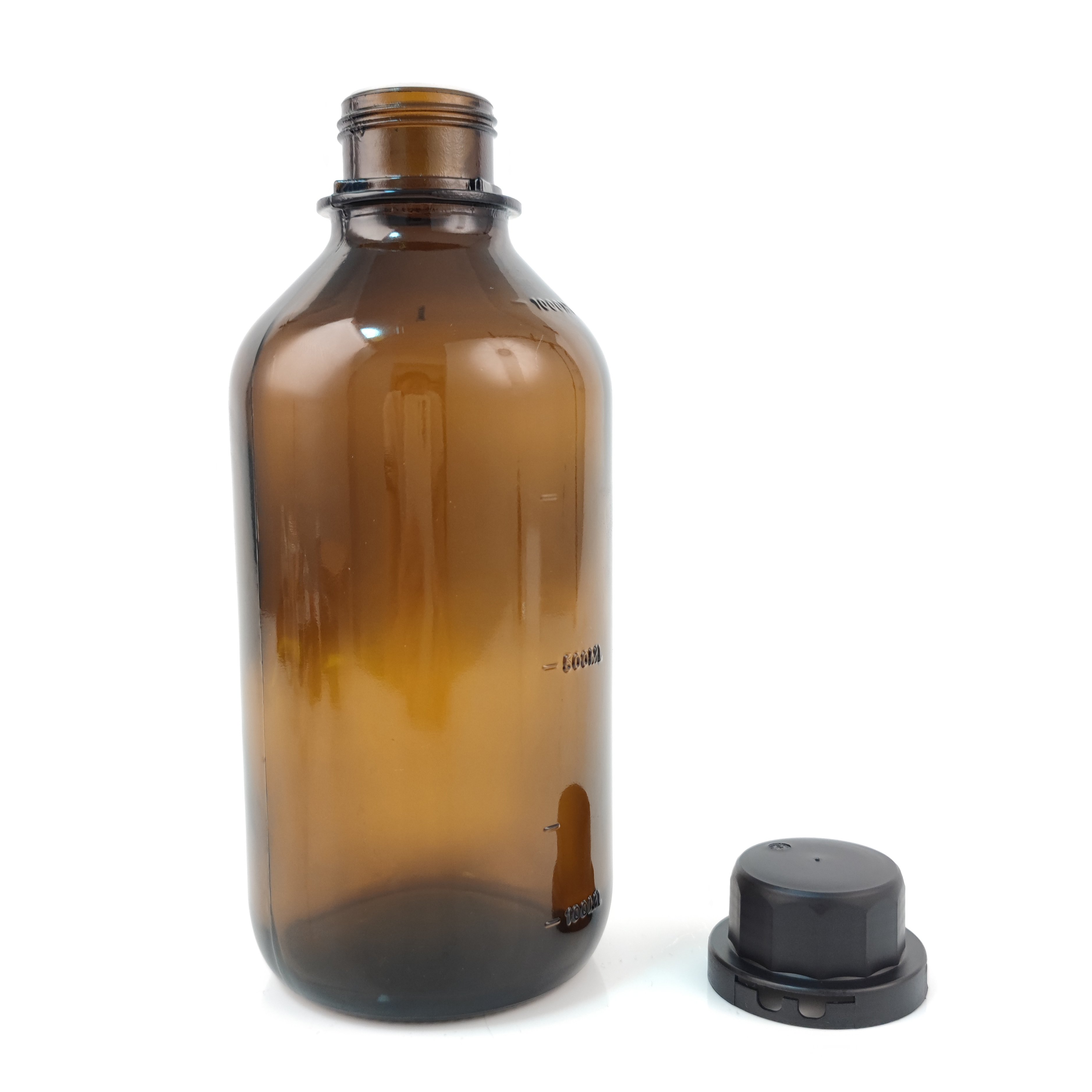 Wholesale 630ml 1000ml 1 liter 2.5 liter screw top amber chemical glass reagent bottle for laboratory with plastic cap