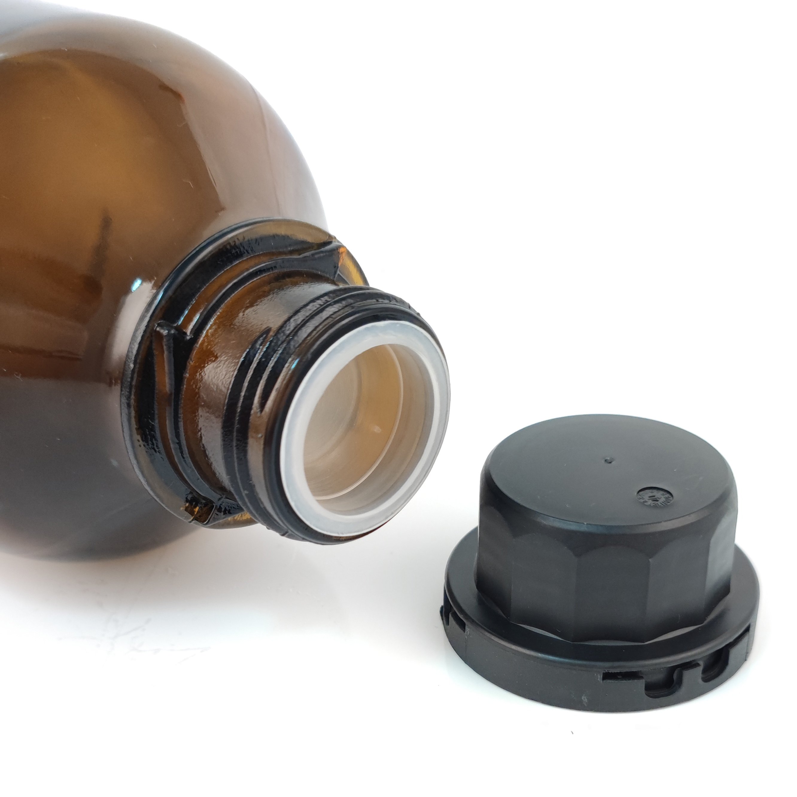 Wholesale 630ml 1000ml 1 liter 2.5 liter screw top amber chemical glass reagent bottle for laboratory with plastic cap