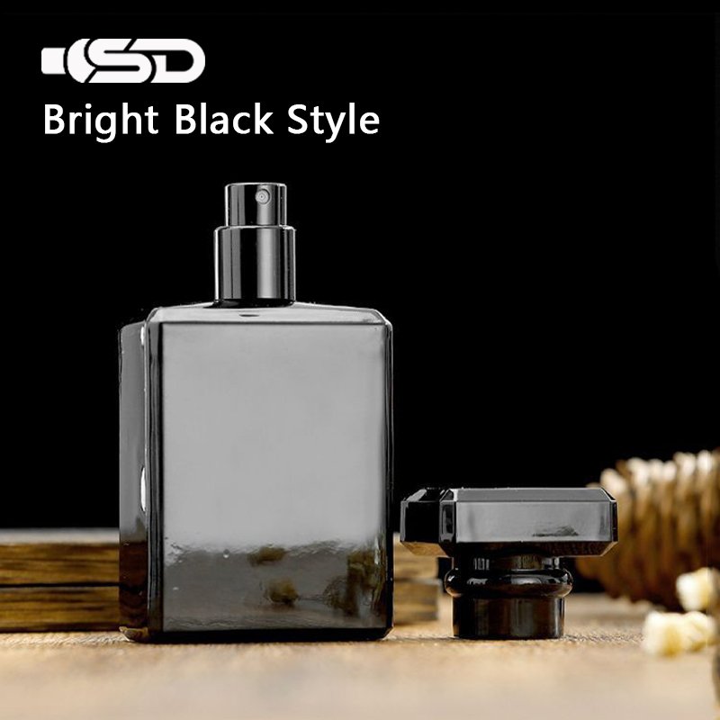 Matte Black Square Bottle 50ml 100ml 20ml 30ml Cologne Bottles And Packaging Glass 30ml Perfume Bottle With Packaging