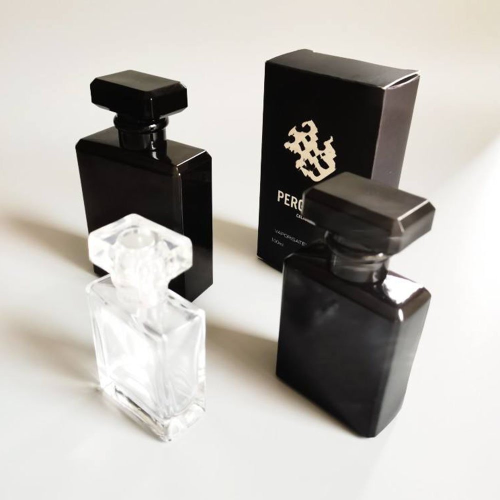 Matte Black Square Bottle 50ml 100ml 20ml 30ml Cologne Bottles And Packaging Glass 30ml Perfume Bottle With Packaging