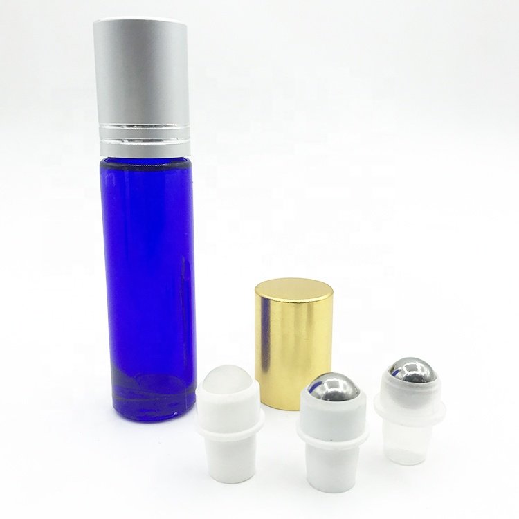 Leak proof Amber Blue Clear 10ml essential oil roller bottle glass perfume bottle