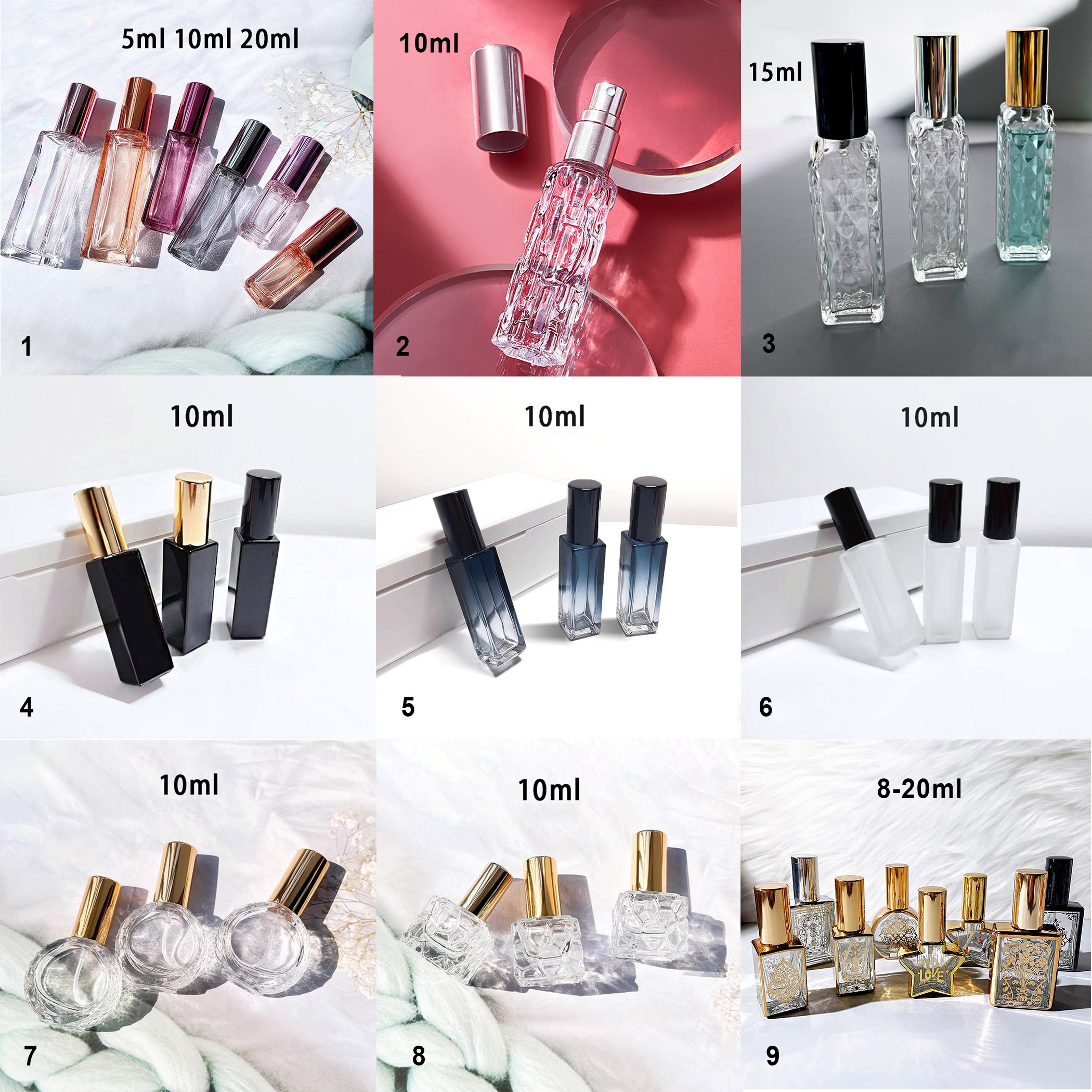 wholesale 30ml sexy unique glass bottles perfume spray