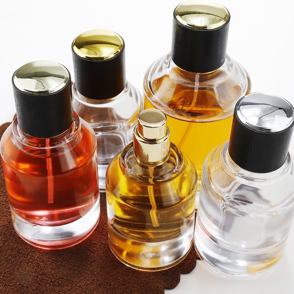 Round Spray Perfume Glass Bottle 30ml 50ml 100ml glass perfume bottle parfum luxury perfume bottle with cap