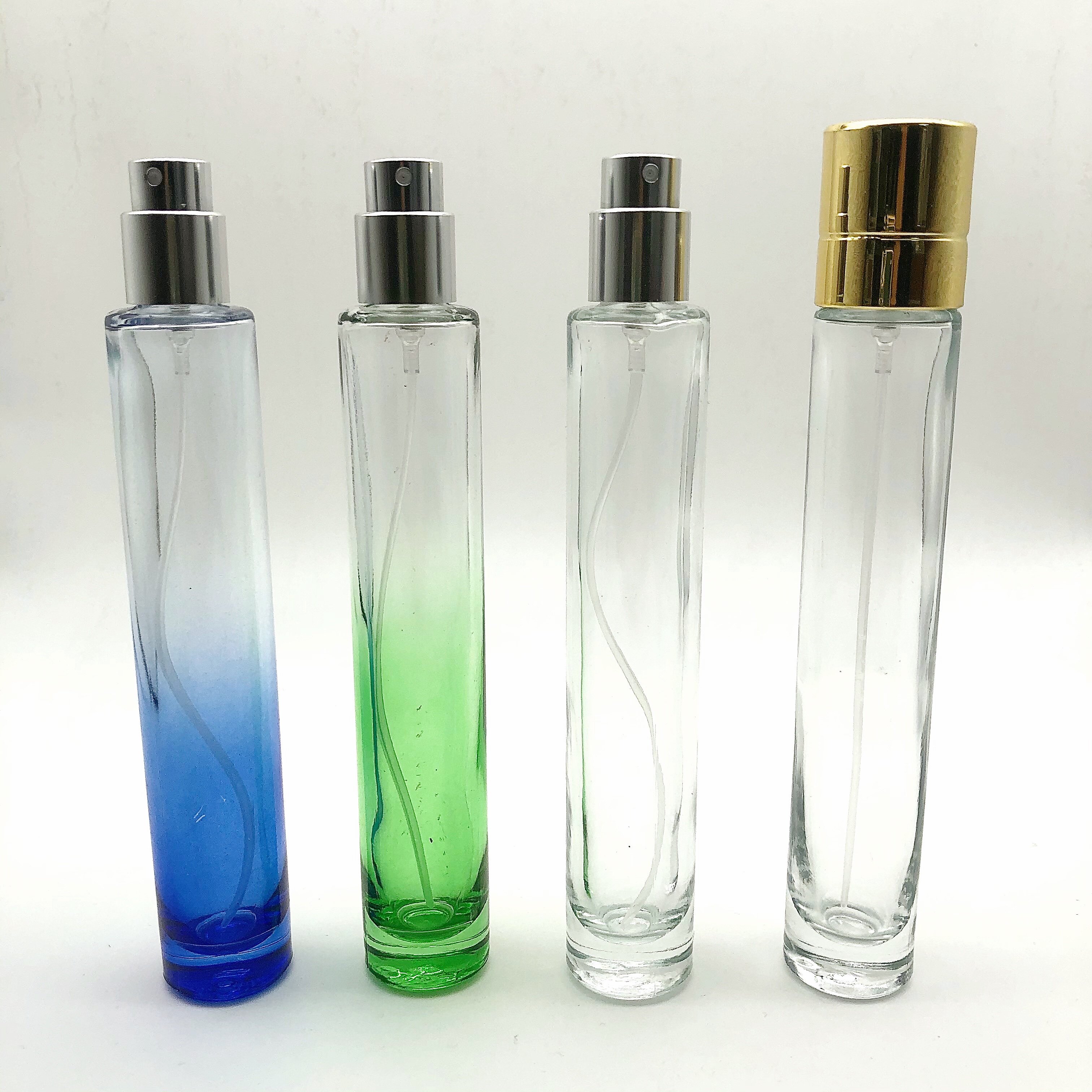 Colombia hot selling 30ml spray color straight round spray bottle color glass bottle empty perfume bottles wholesale