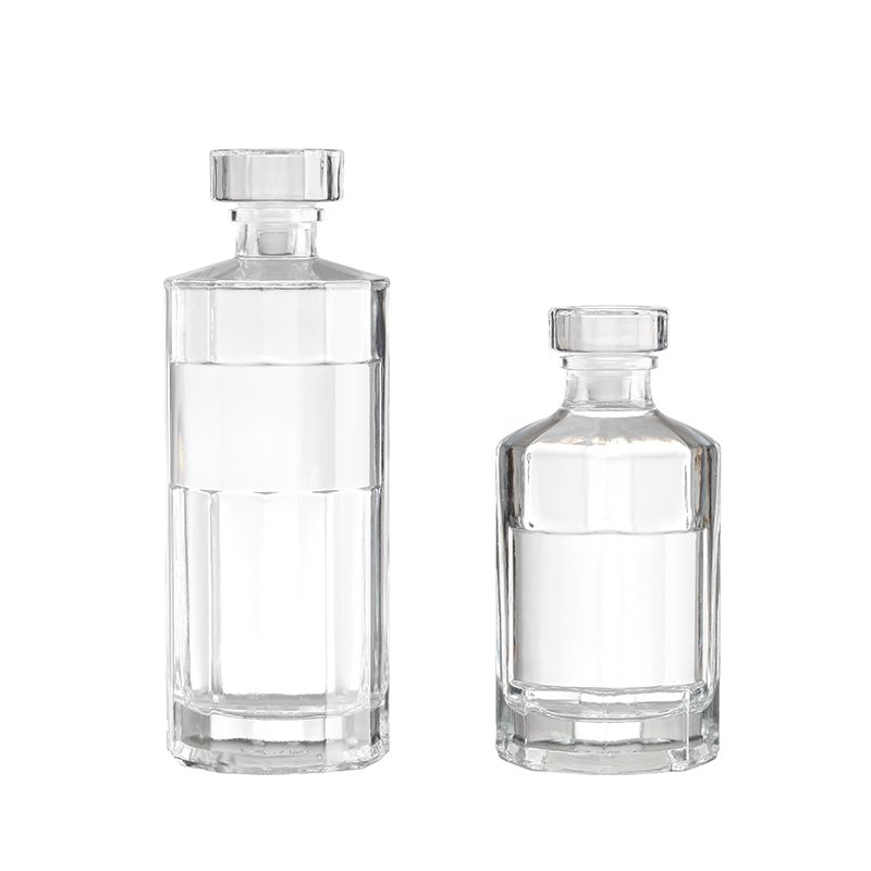 Popular 700ml Blue Glass Wine Bottle Milk Glass Bottle Metal Cap Engraved Whisky Vodka Water Beer Multiple Available-Industrial