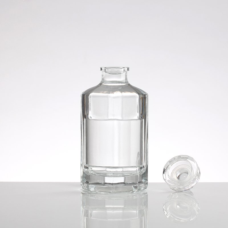 Popular 700ml Blue Glass Wine Bottle Milk Glass Bottle Metal Cap Engraved Whisky Vodka Water Beer Multiple Available-Industrial