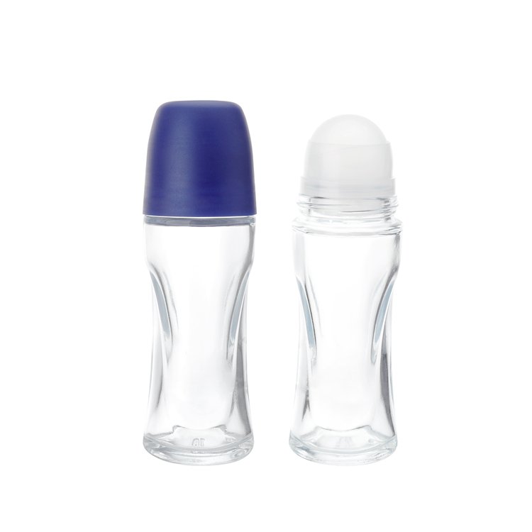 Antiperspirant desodorante em garrafa deodorant roll on bottle glass,glass bottle roll on,65ml clear roll on deodorant bottle