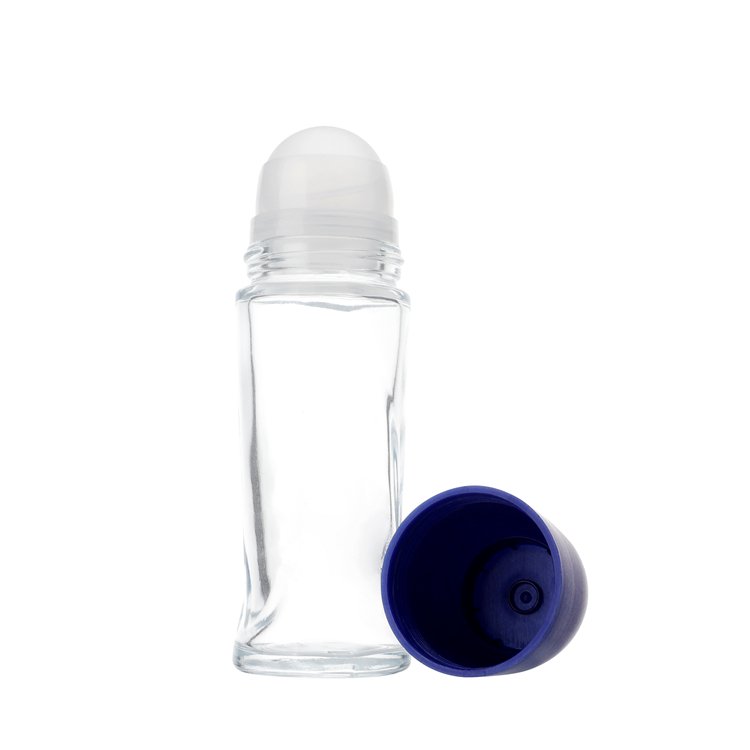 Antiperspirant desodorante em garrafa deodorant roll on bottle glass,glass bottle roll on,65ml clear roll on deodorant bottle