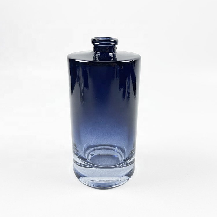 hotsale 25ml 50ml 100ml blue gradient perfume bottles empty glass spray perfume bottle round fragrance bottle