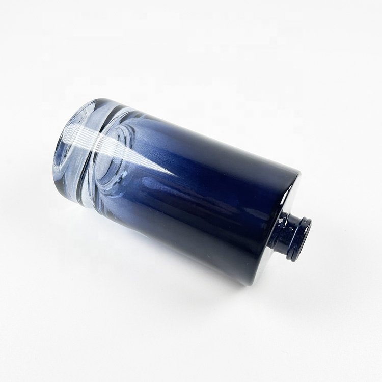 hotsale 25ml 50ml 100ml blue gradient perfume bottles empty glass spray perfume bottle round fragrance bottle