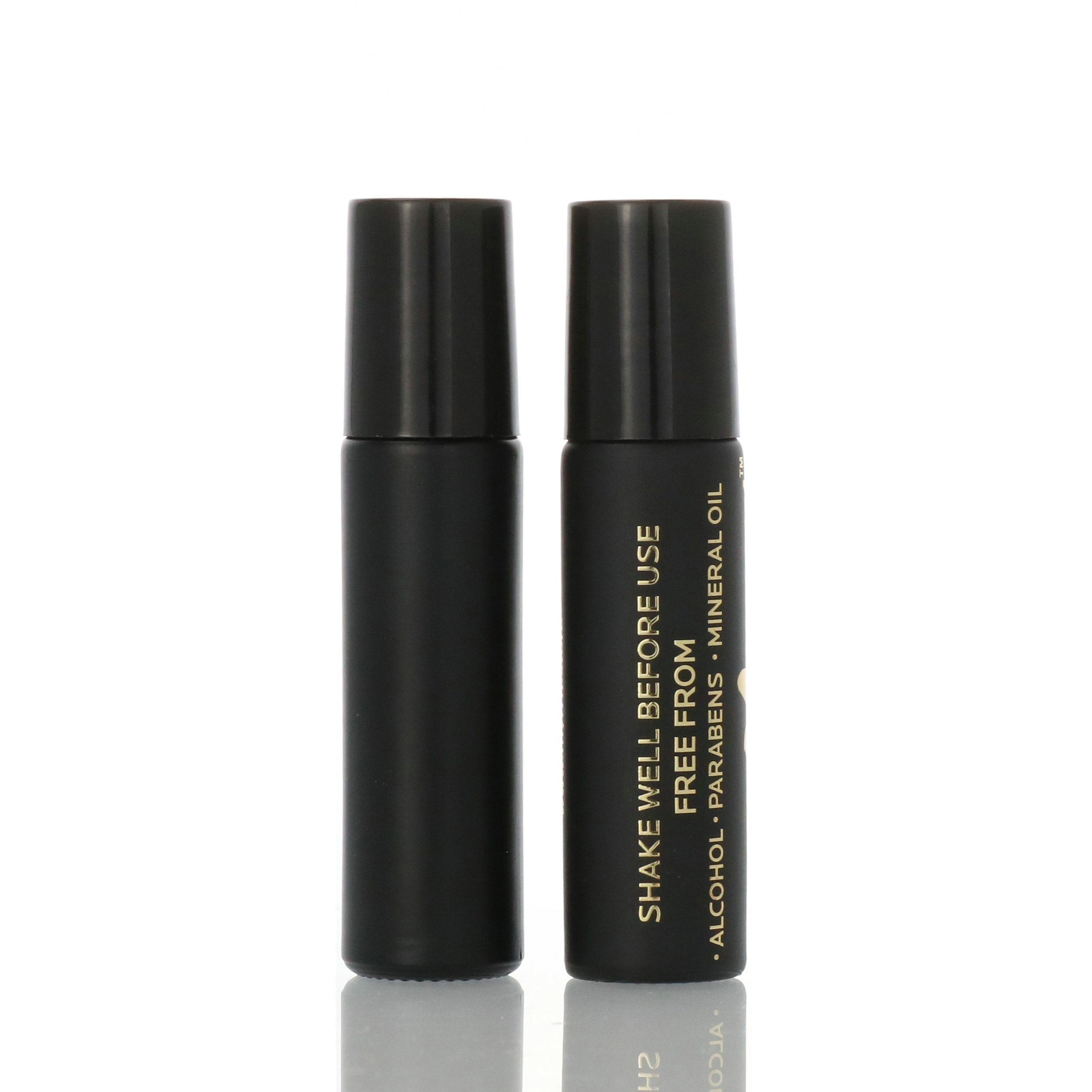 roller bottle 10ml matte black amber blue roll on glass bottles with metal ball 1/3 oz for perfume oil cosmetic packaging