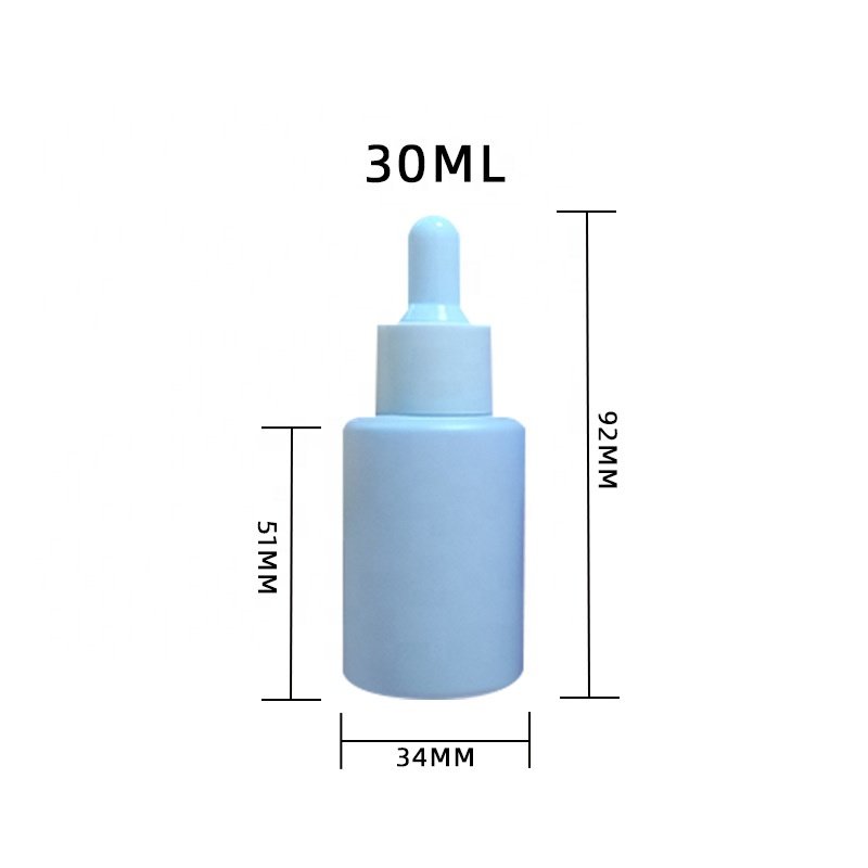 LZ Pack Stock 100pcs Macaron Frosted 30ML Essential Oil Bottle Empty Custom Private Label Oil Dropper Bottles With Custom Box