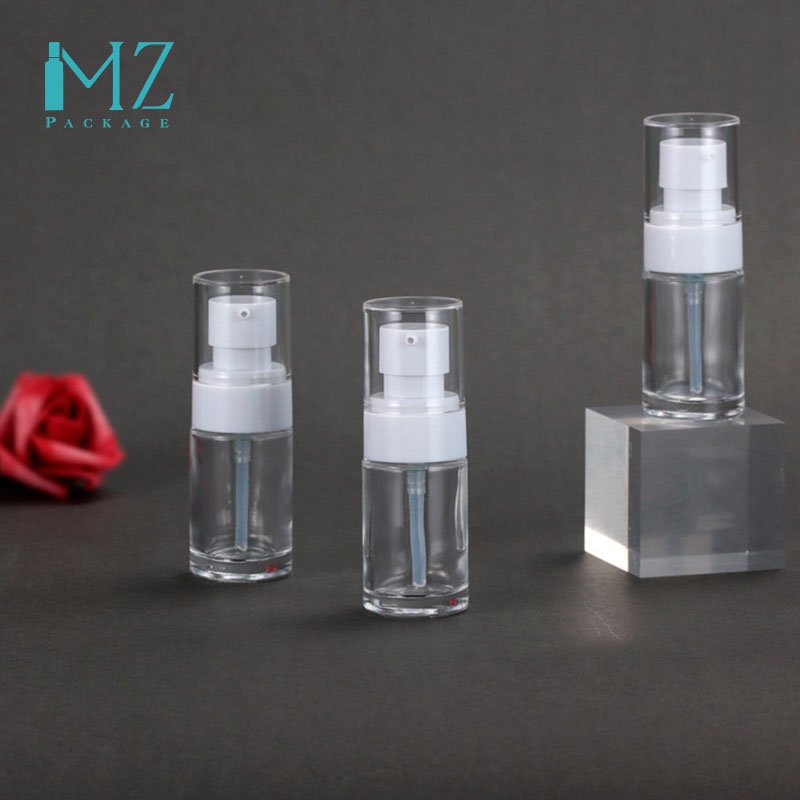 20ml glass press pump head foundation lotion bottle with pump essence emulsion press head glass bottle