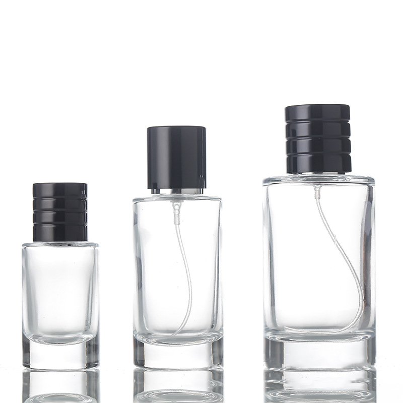 Round Cylinder Clear 30ml 50ml100ml Luxury Perfume Bottle Packaging Parfum Bottles Empty Custom Perfume Bottle With Box