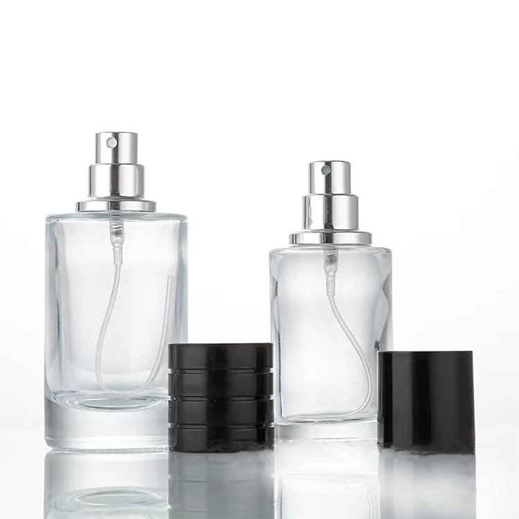 Round Cylinder Clear 30ml 50ml100ml Luxury Perfume Bottle Packaging Parfum Bottles Empty Custom Perfume Bottle With Box