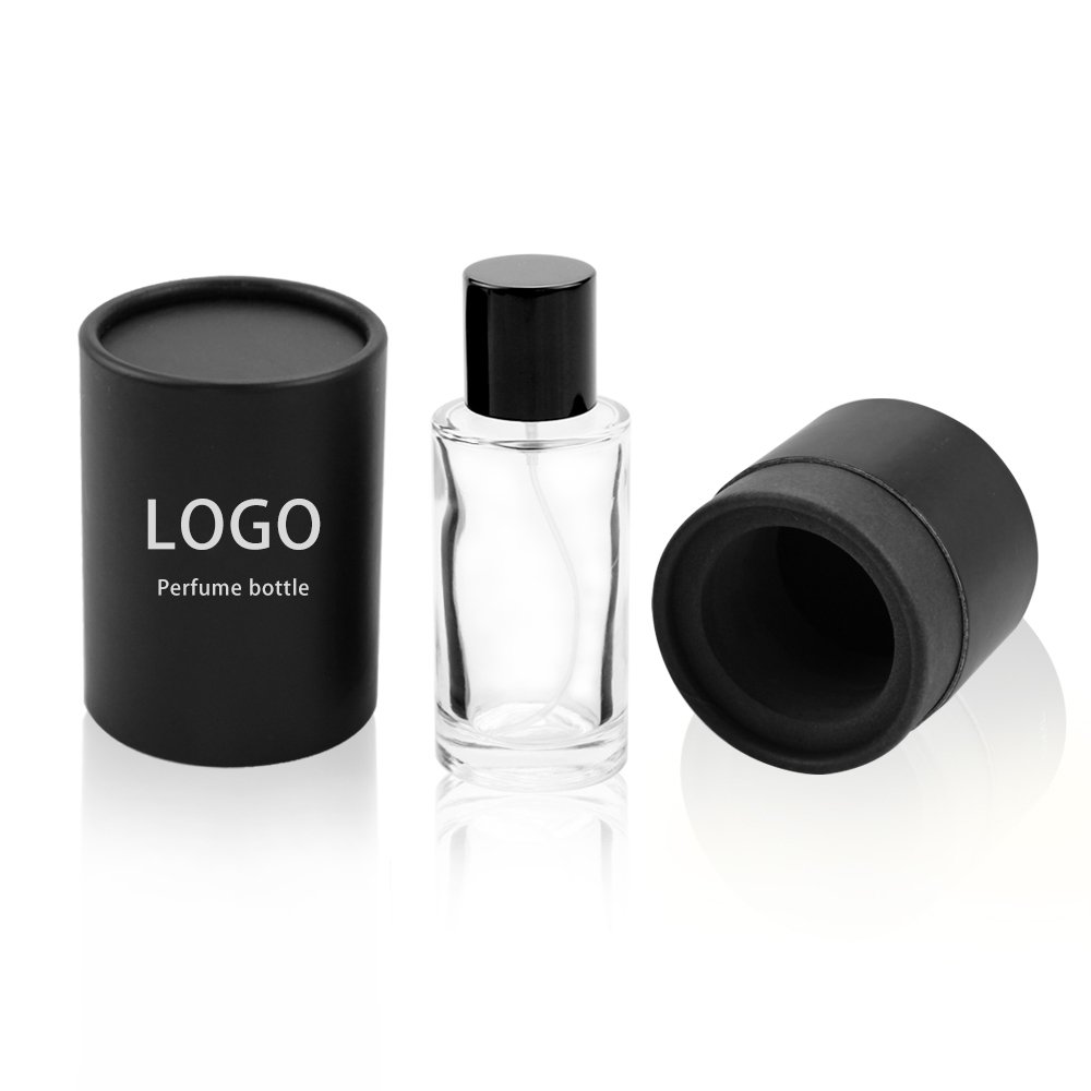 Round Cylinder Clear 30ml 50ml100ml Luxury Perfume Bottle Packaging Parfum Bottles Empty Custom Perfume Bottle With Box