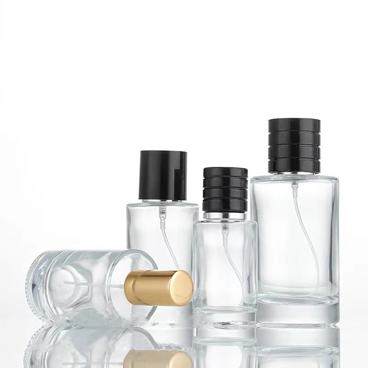 Round Cylinder Clear 30ml 50ml100ml Luxury Perfume Bottle Packaging Parfum Bottles Empty Custom Perfume Bottle With Box