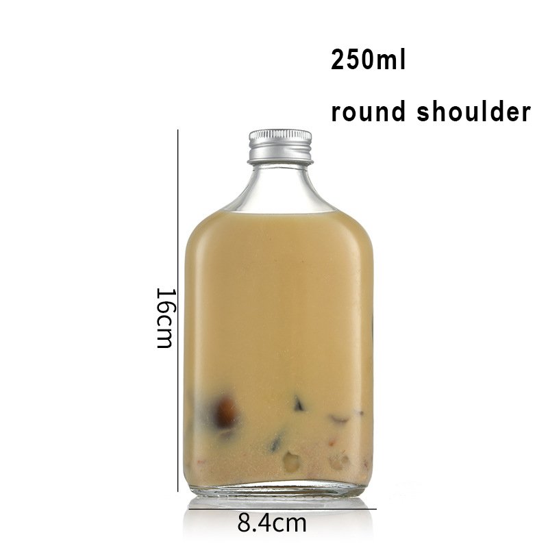 100ml 200ml 250ml 350ml Flat Cold Brew Coffee Glass Bottle Juice Glass Packing Bottle