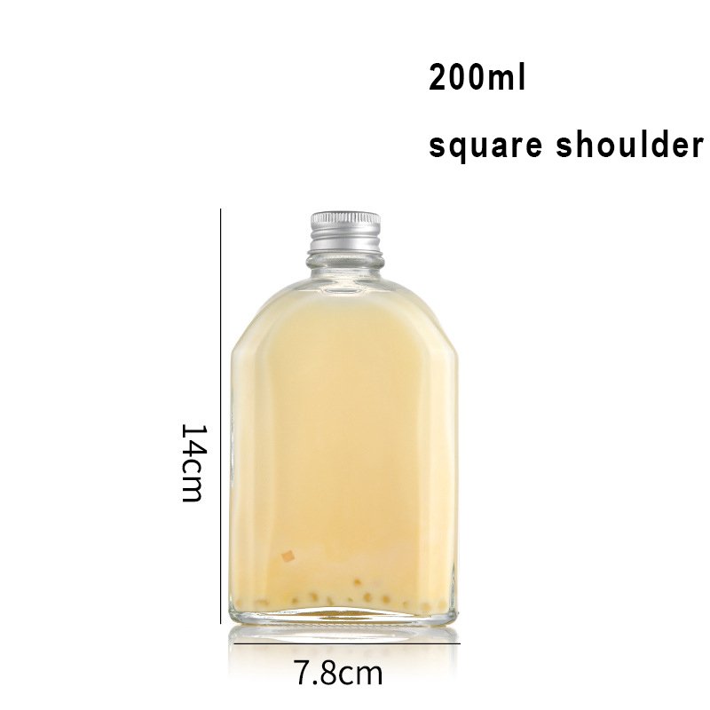100ml 200ml 250ml 350ml Flat Cold Brew Coffee Glass Bottle Juice Glass Packing Bottle