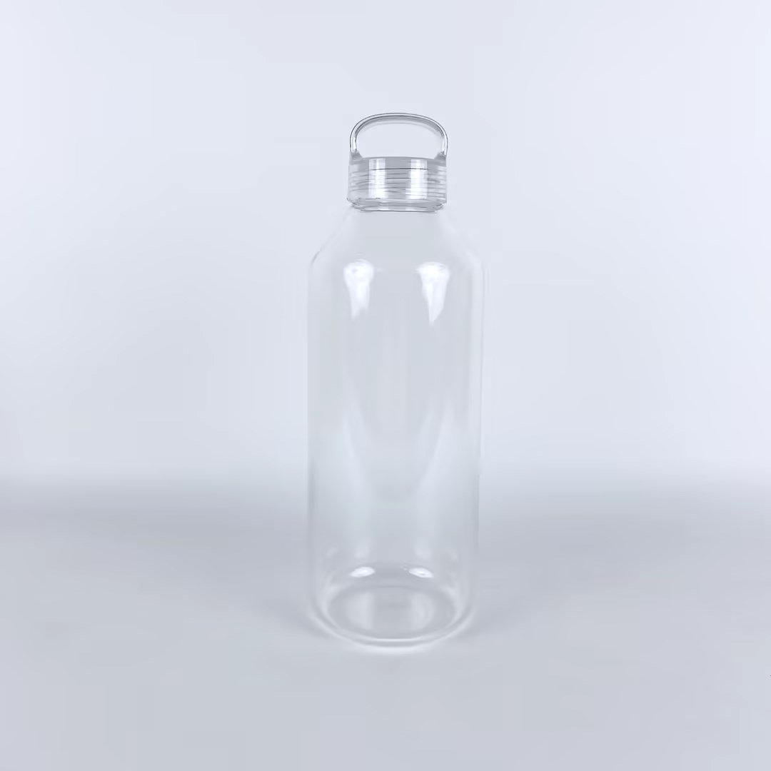 300ml 500ml 900ml Glass Bottle with To Go Lid Mini Clear Water Bottle for Cold and Hot Coffee Milk Customized Logo Gift Bottle
