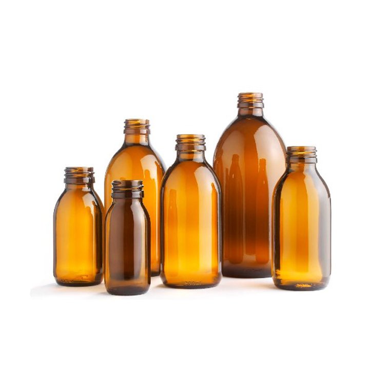250ML amber empty Oral liquid Syrup glass bottle