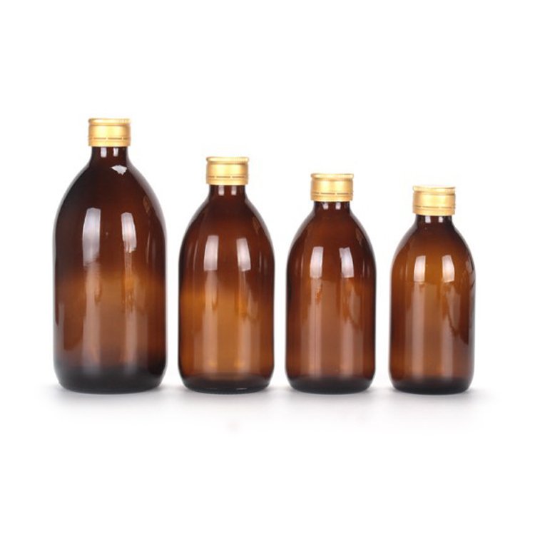 250ML amber empty Oral liquid Syrup glass bottle