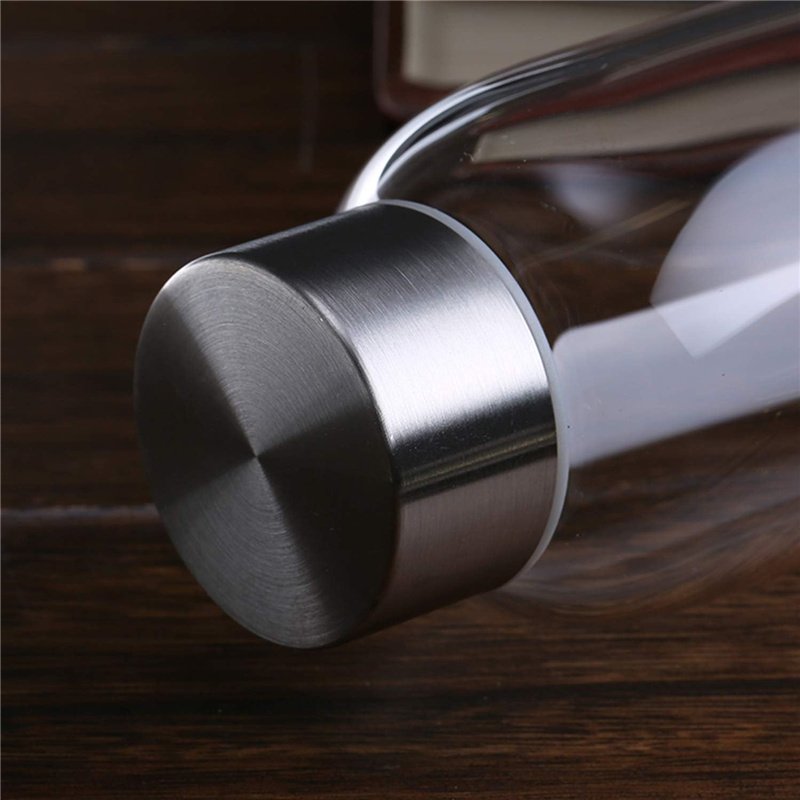 300ml 420ml 500ml Borosilicate Glass Water Bottle With Stainless Steel Lid Borosilicate Glass Water Bottle