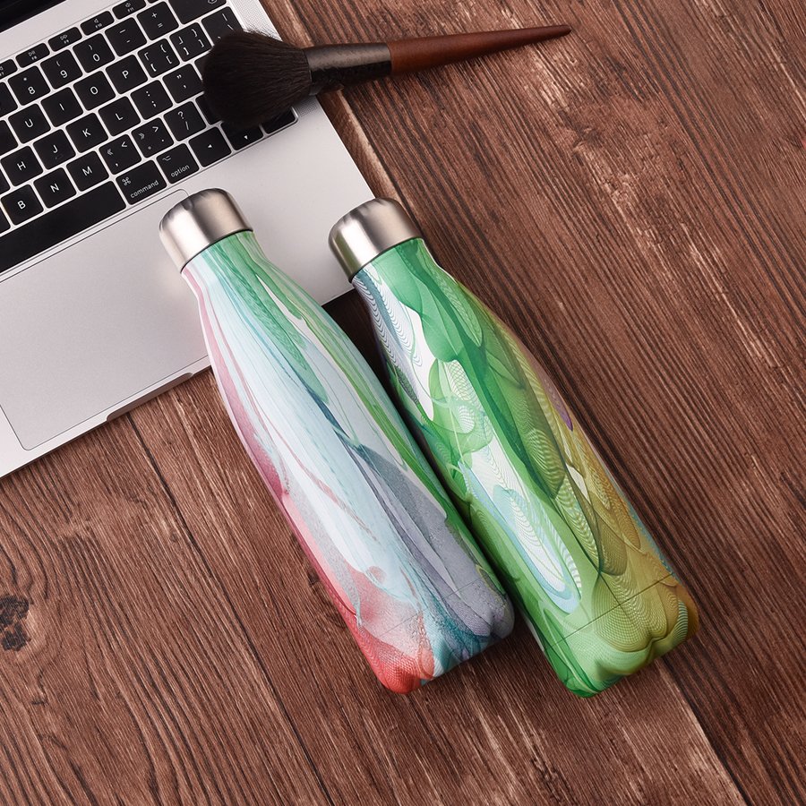 KARRY VESSEL Customized Logo Print Eco Friendly Stainless Steel Reusable Water Bottle Vacuum Flask Thermal Bottle