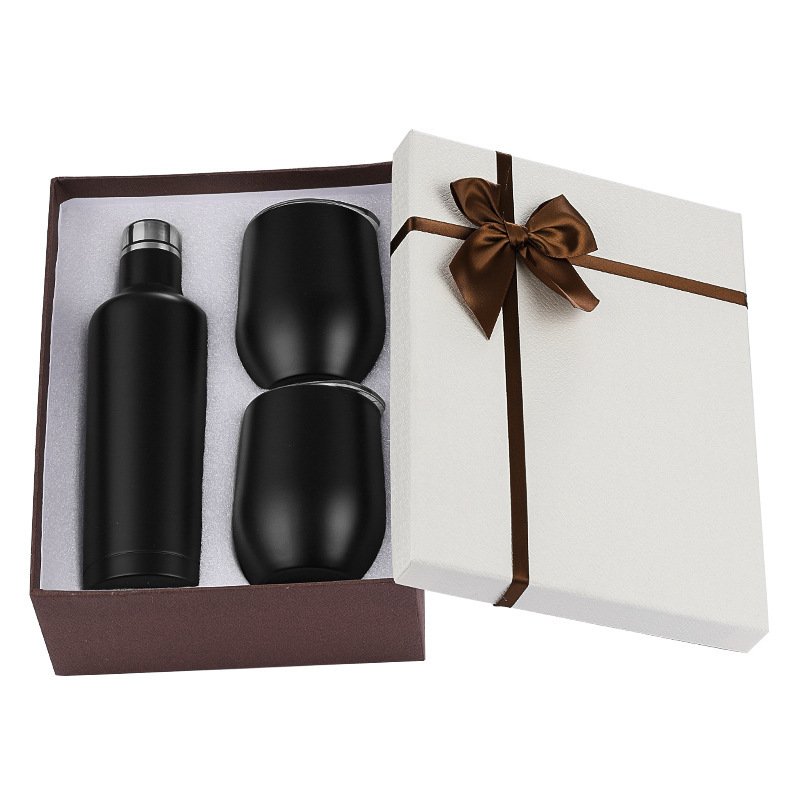 Wholesale Wine Tumbler Sets 17oz Double Wall Stainless Steel Insulated Wine Glass Bottle And 12oz 350ml Wine Tumbler Gift Set