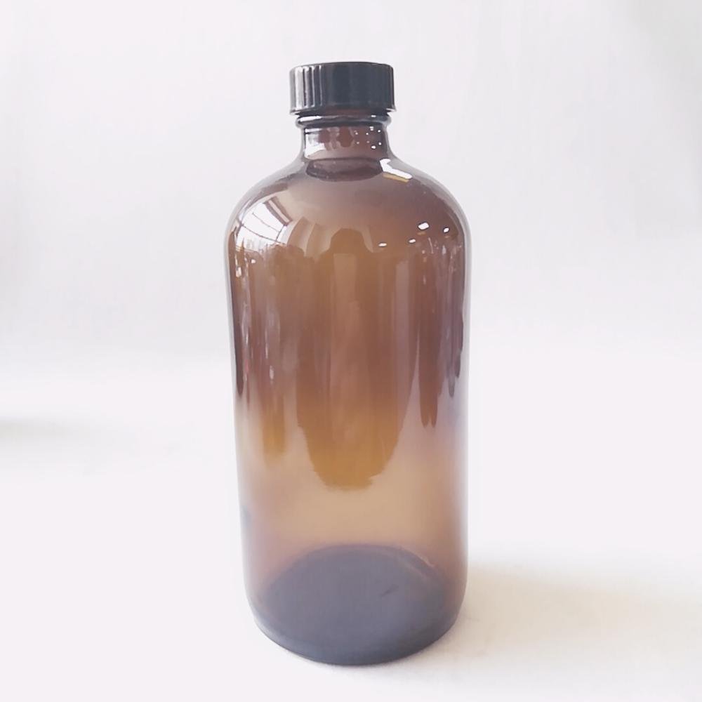 15ml 30ml 60ml 120ml 250 ml 500 ml 1000 ml Amber Juice Round Shape Boston Glass Bottles With Aluminum Lids