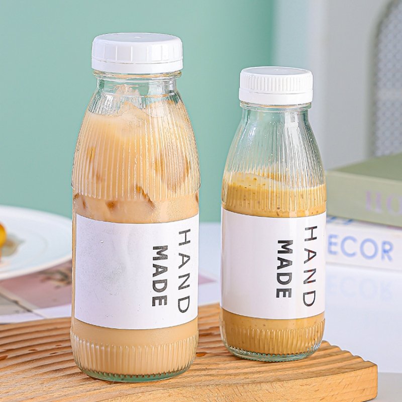 16oz Juice Bottle 500ml Round Glass Bottle 300ml Empty Beverage Bottle For Juice