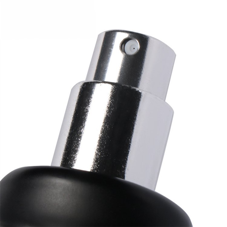 Free sample 50ml empty spray glass perfume 50 ml matte black bottles with cap