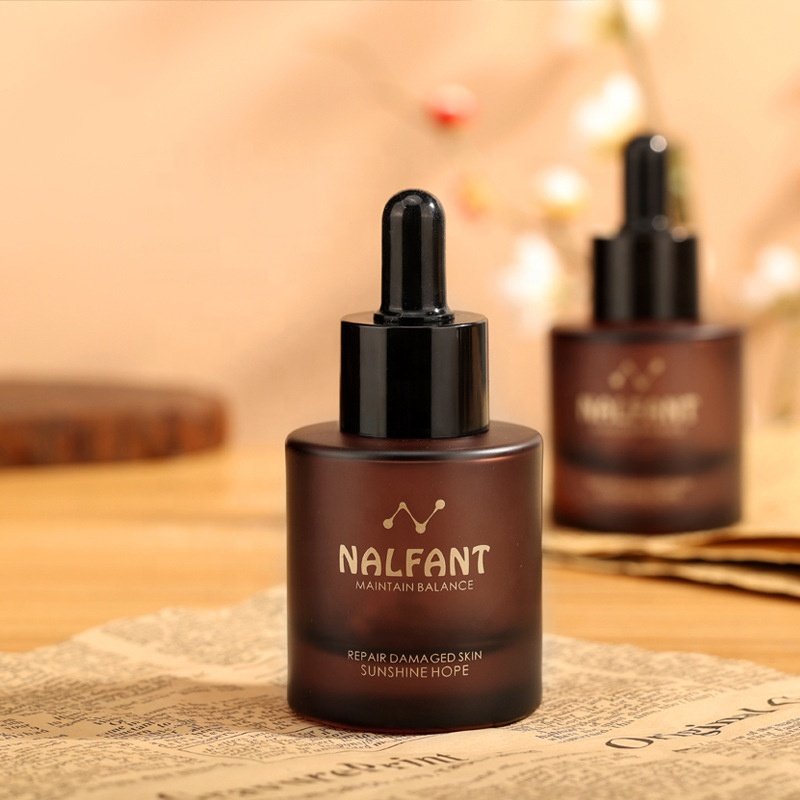 High quality thick cosmetic emulsion spoid glass bottle essential oil glass serum pipette dropper bottle packaging set