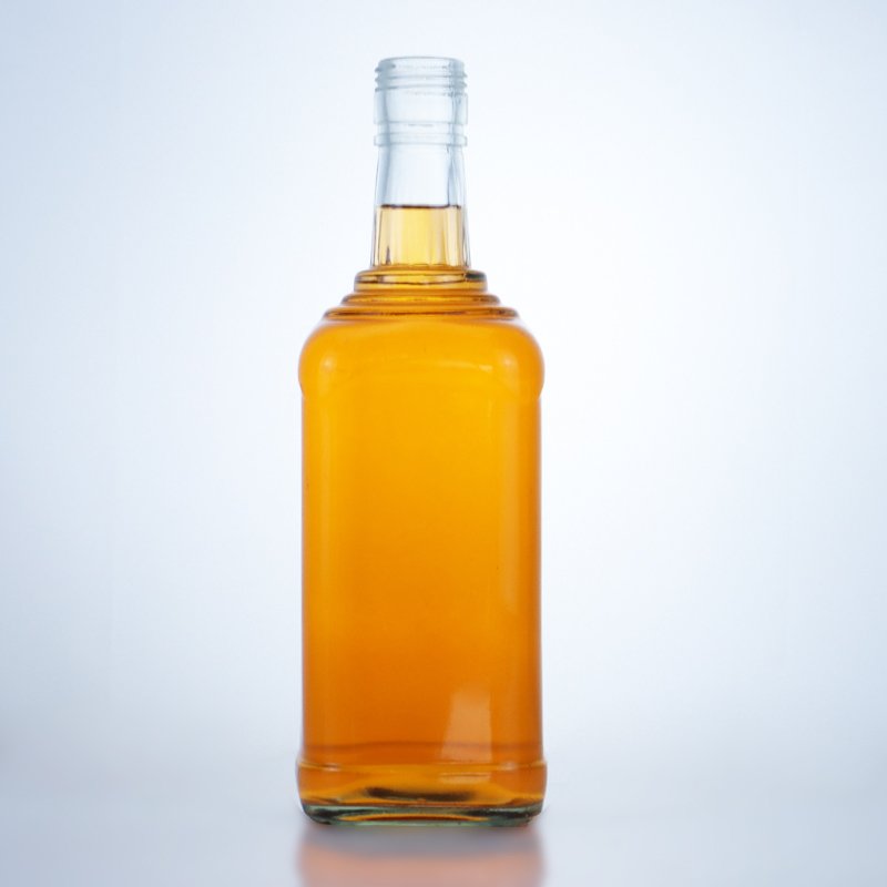 High Quality With Customizable Capacities And Shapes Vodka Whisky Tequila Rum Gin Brandy Glass Bottle With Lid
