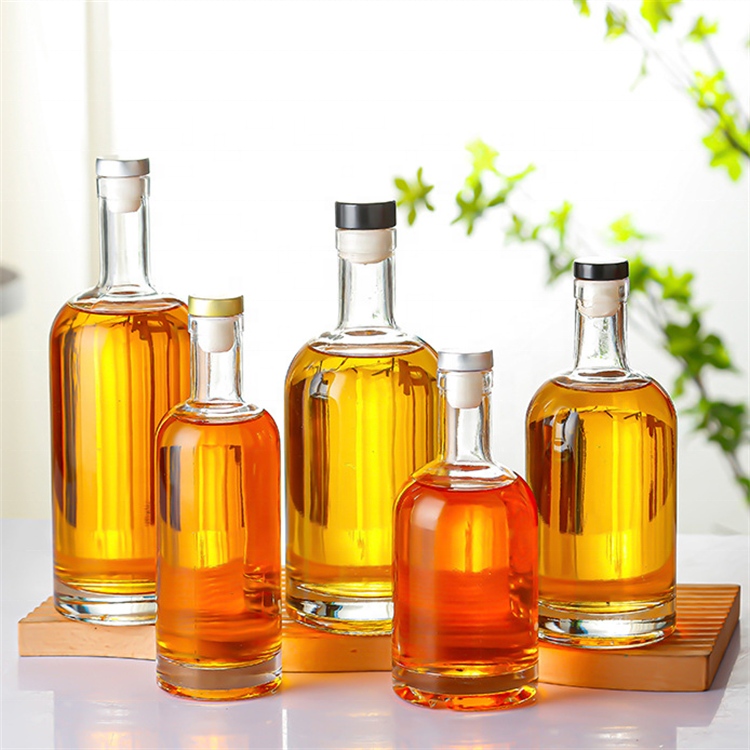 Custom 50ml 100ml 200ml 375ml 500ml 700ml 750ml 1000ml tequila gin spirits glass vodka bottle brandy vodka glass wine bottle