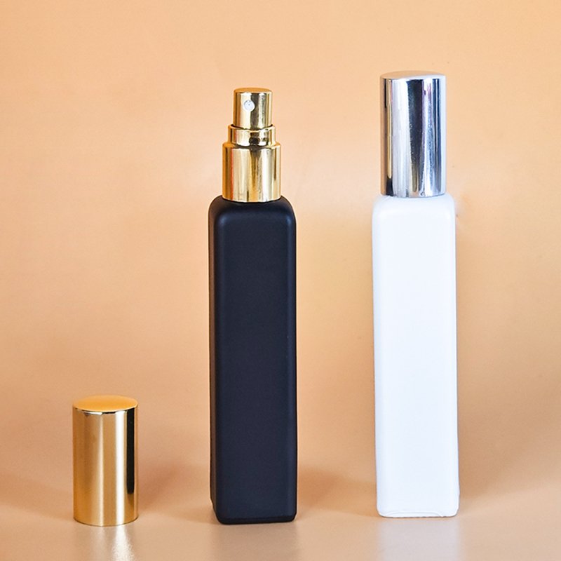 15ml White gradient blue white pink Perfume Bottle Square Sample Dispenser Glass Bottle Cosmetic Perfume Spray Bottle